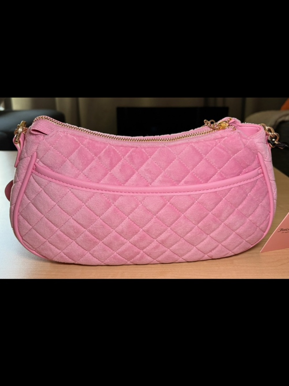 Juicy Couture Juicy Tale Shoulder Bag Cherry Blossom Pink Quilted Bag Purse NEW - Picture 6 of 9